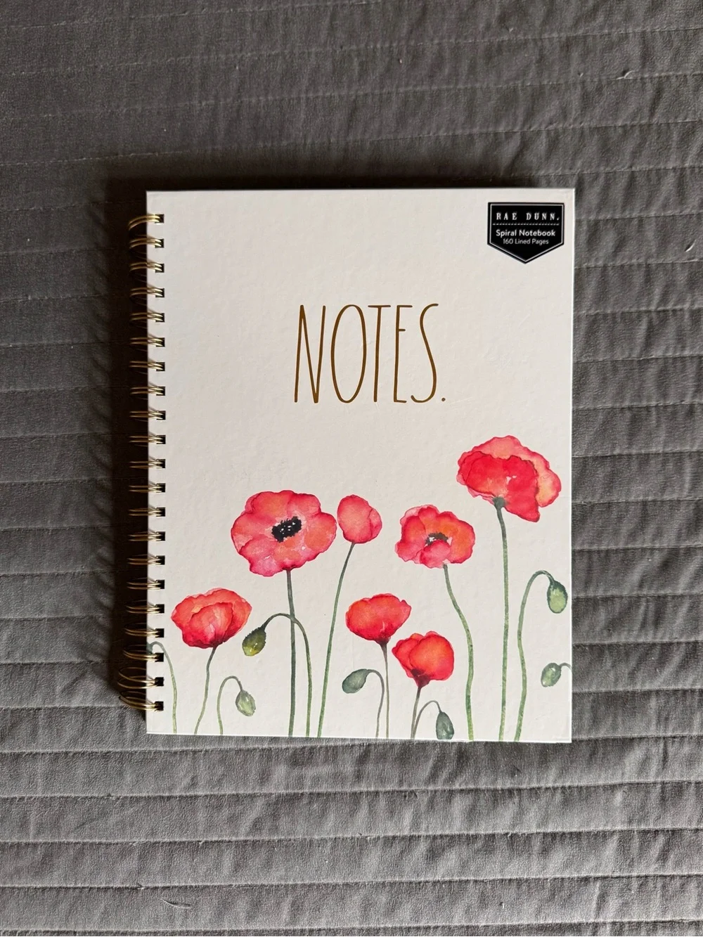 Rae Dunn Spiral NOTES Notebook